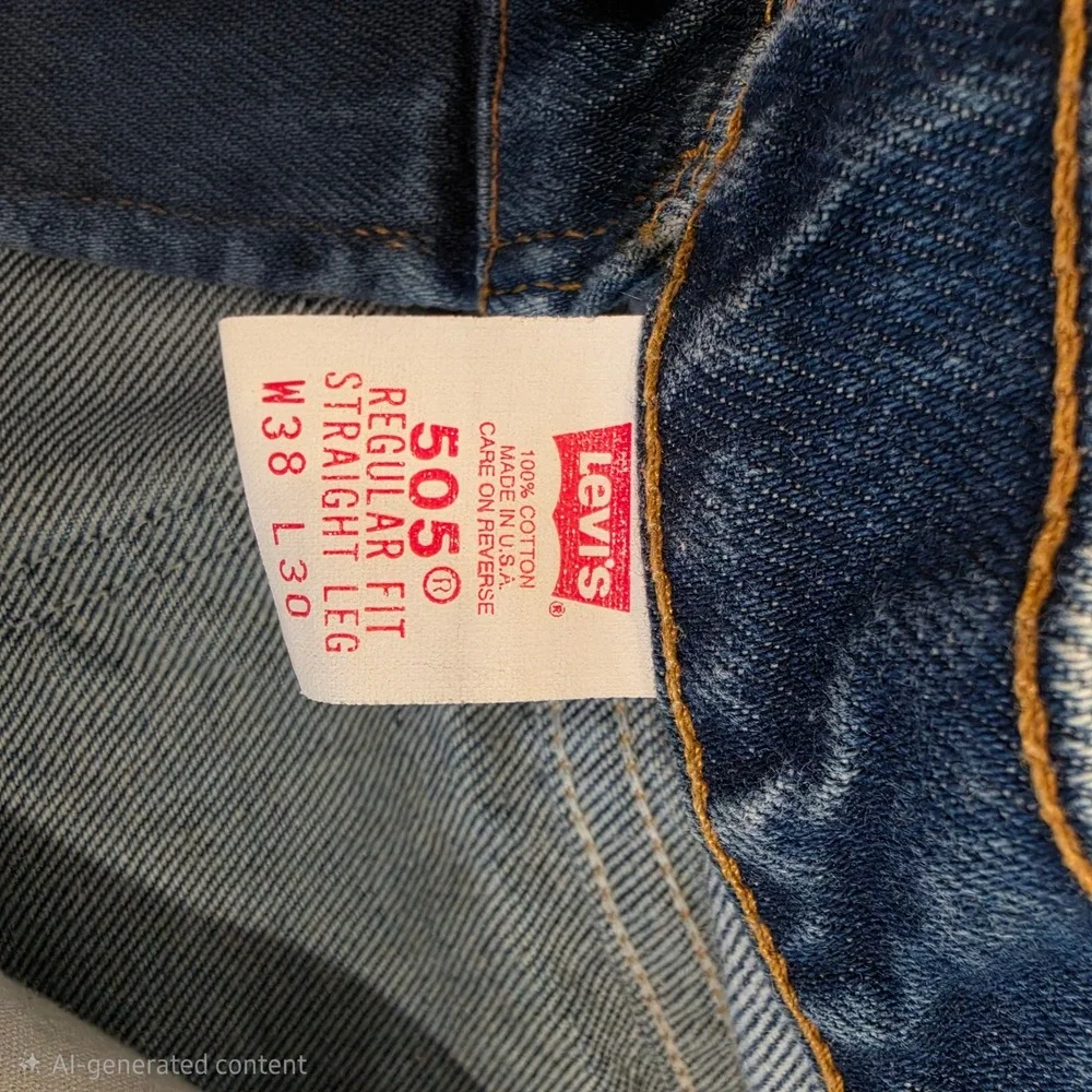Vintage‎ Levis 505 Orange Tab Jeans Mens 38x30 Made in USA Straight Leg Denim